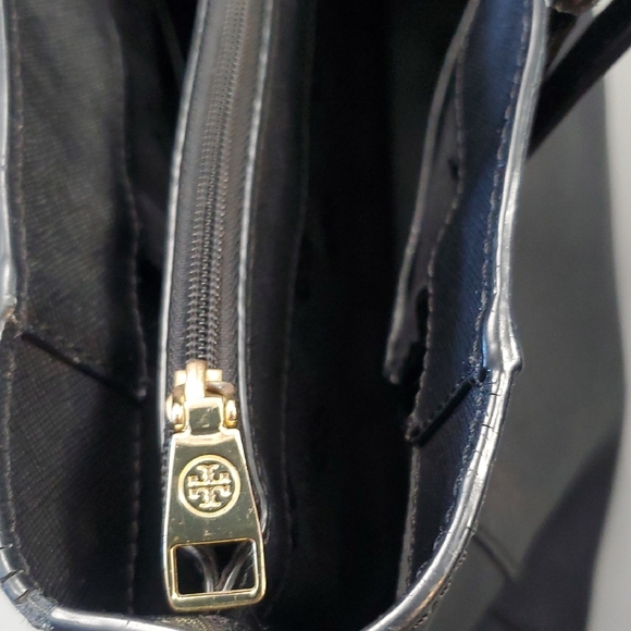 Tory Burch Black Tote Bag with Gold Accents - Picture 6 of 16